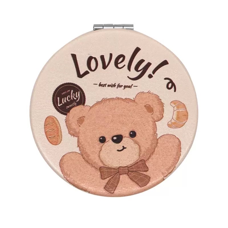 日系镜子化妆镜随身便携折叠 一面放大迷你小镜子可爱补妆女学生详情图3