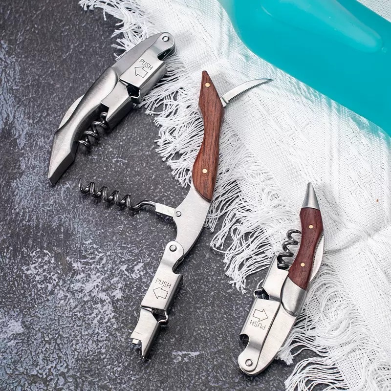 不锈钢红酒开瓶器酒刀多功能葡萄酒启瓶器家用酒具起子批发