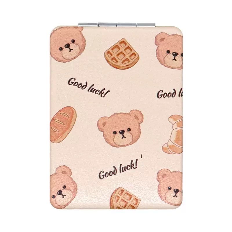 日系镜子化妆镜随身便携折叠 一面放大迷你小镜子可爱补妆女学生详情图6