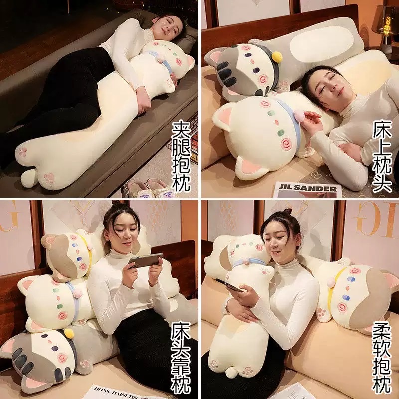 卡通猫咪玩偶抱枕女生抱着睡觉长条枕陪睡毛绒玩具沙发床头靠枕头详情图3
