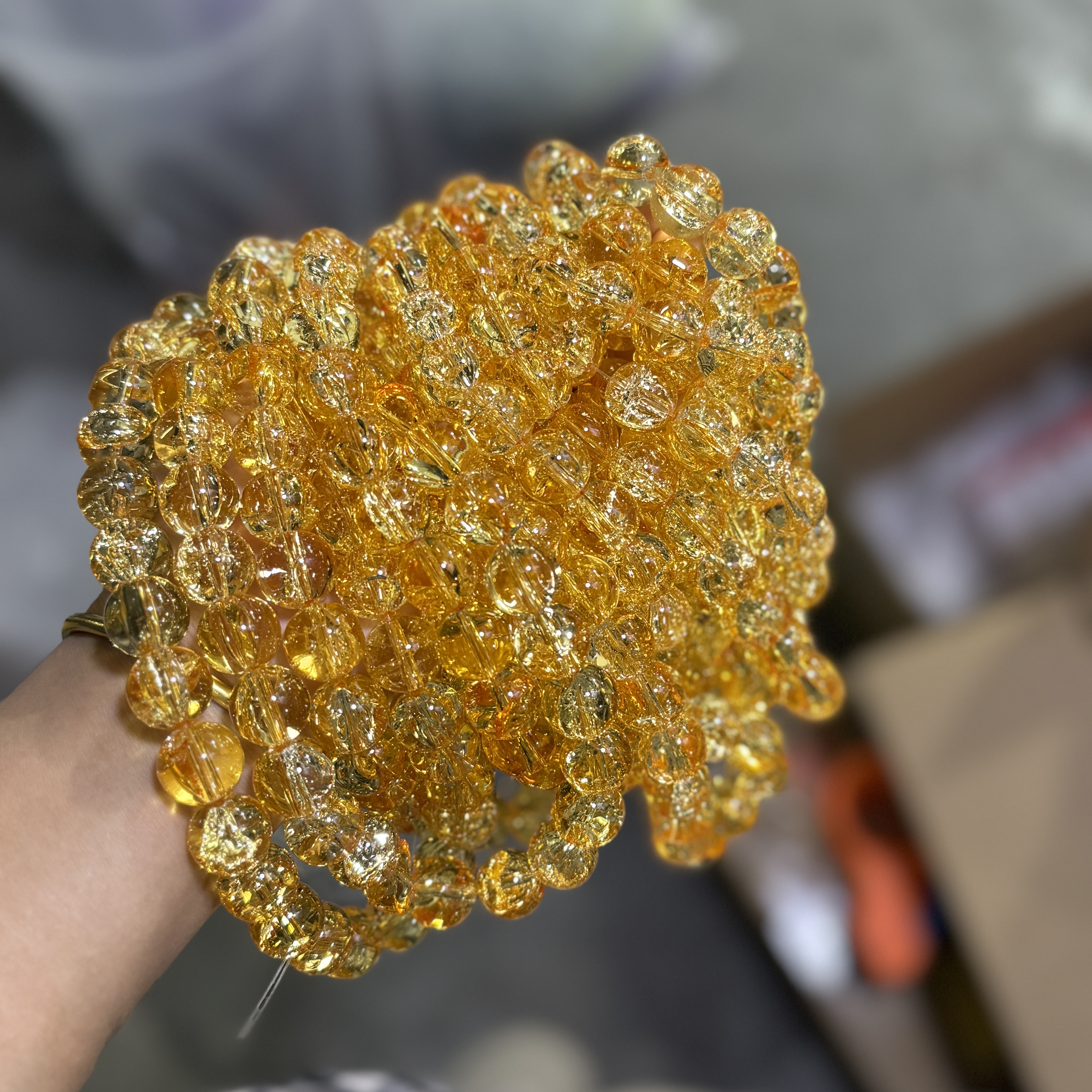 珠子串珠手工DIY古风材料卡12冰裂爆花抖音爆花手链项链