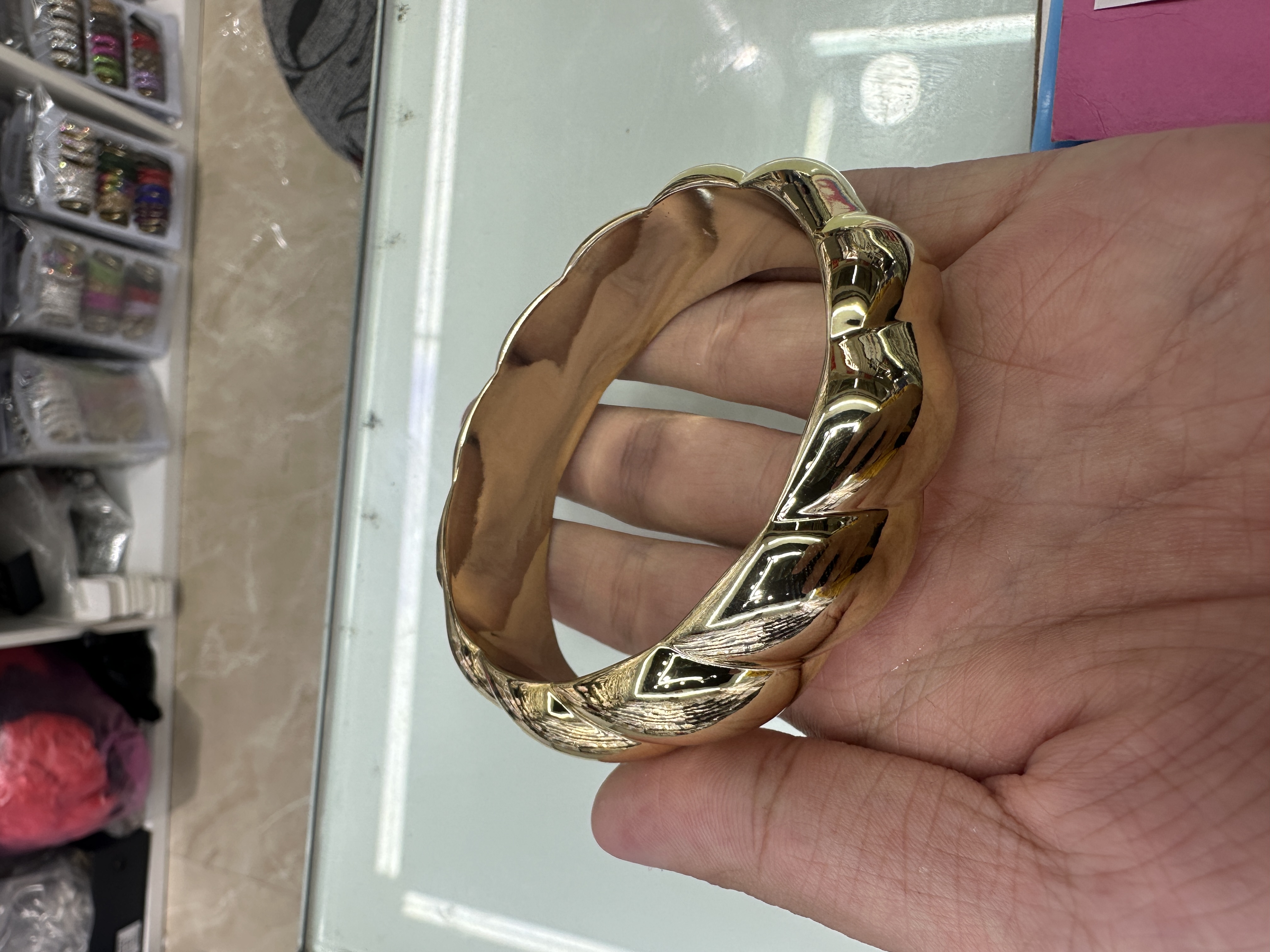 亚克力金色手镯ccb高级首饰跨境