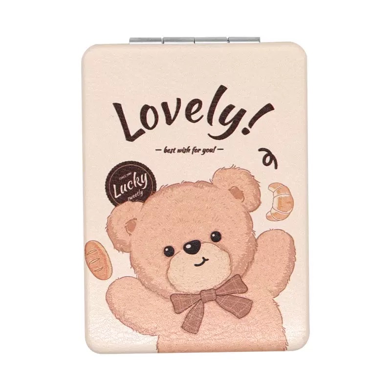 日系镜子化妆镜随身便携折叠 一面放大迷你小镜子可爱补妆女学生详情图7