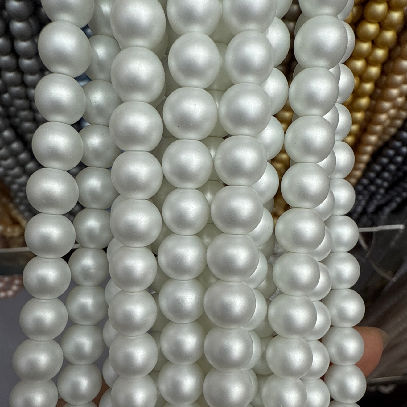 玻璃珠、哑光珍珠 8mm Diy 施家哑光珍珠