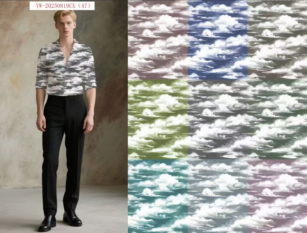 Printed fabric, fabric scarf, multi-purpose fabric, fabric, semi-perforated leather, fashion accessory material