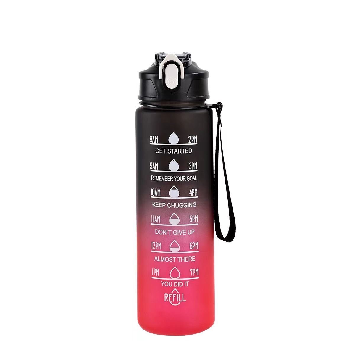 Food-grade simple water bottle, high-temperature resistant water cup, men's ins style, simple plastic, high appearance level, large capacity, portable, shockproof Item Picture