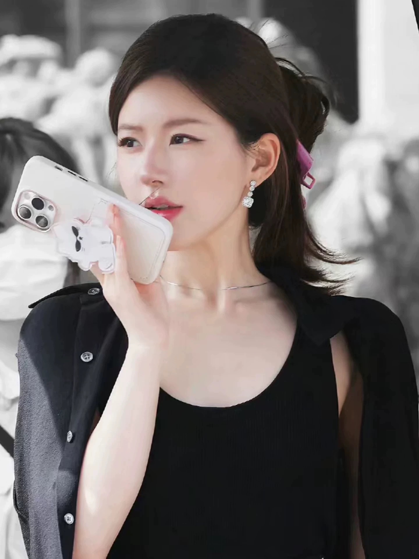 时尚耳钉植绒耳饰简约耳堵防脱落女款气质百搭饰品配饰s925 银针 防过敏 锆石详情图3