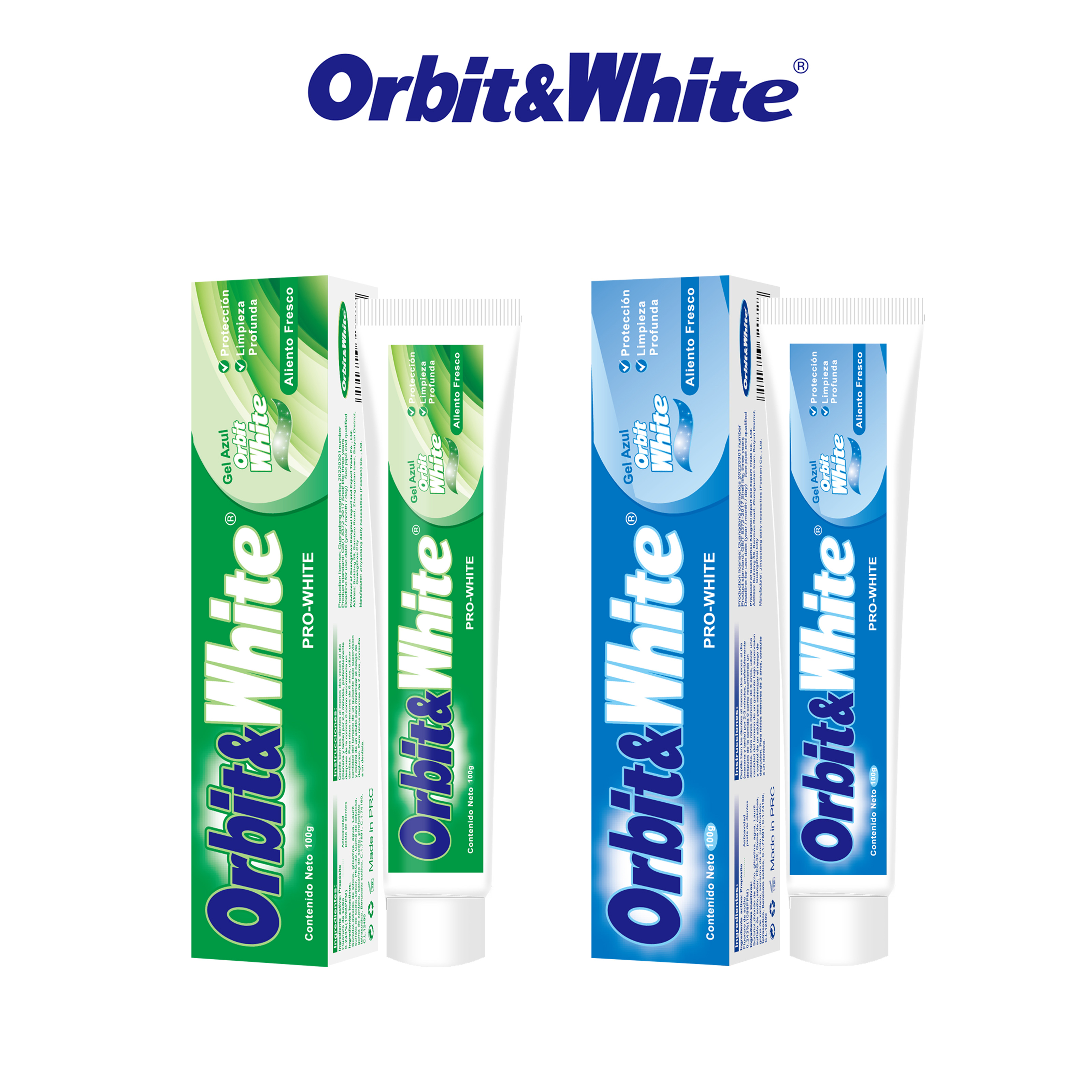 跨境专供牙膏ORBIR&WHITE  toothpaste 100g牙膏