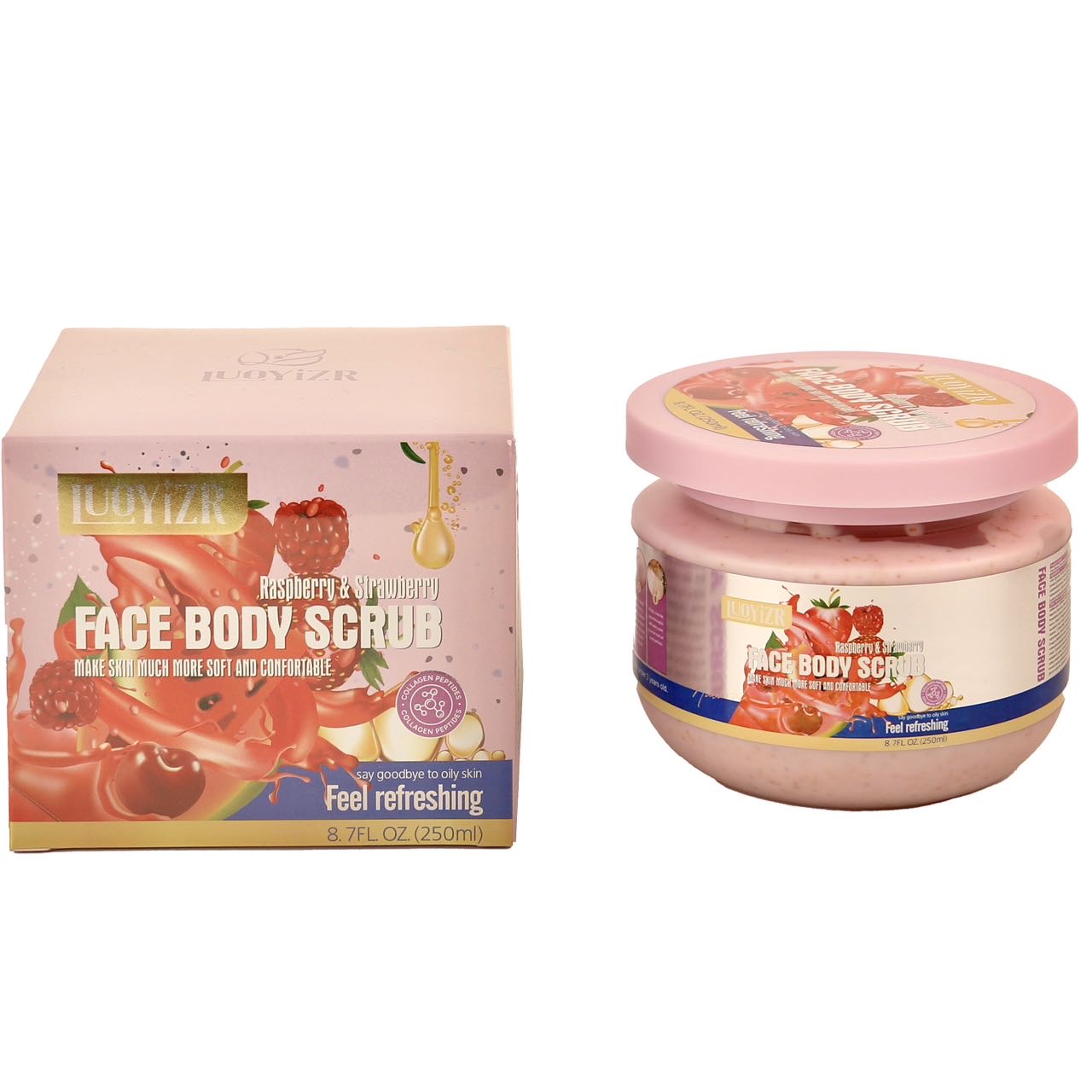 🍓【双莓甜心磨砂膏】🍓 ✨ 草莓+树莓CP出击！  
🧴 温和去角质 · 嫩滑不留痕  
💦 爆珠水润感 · 洗出婴儿肌