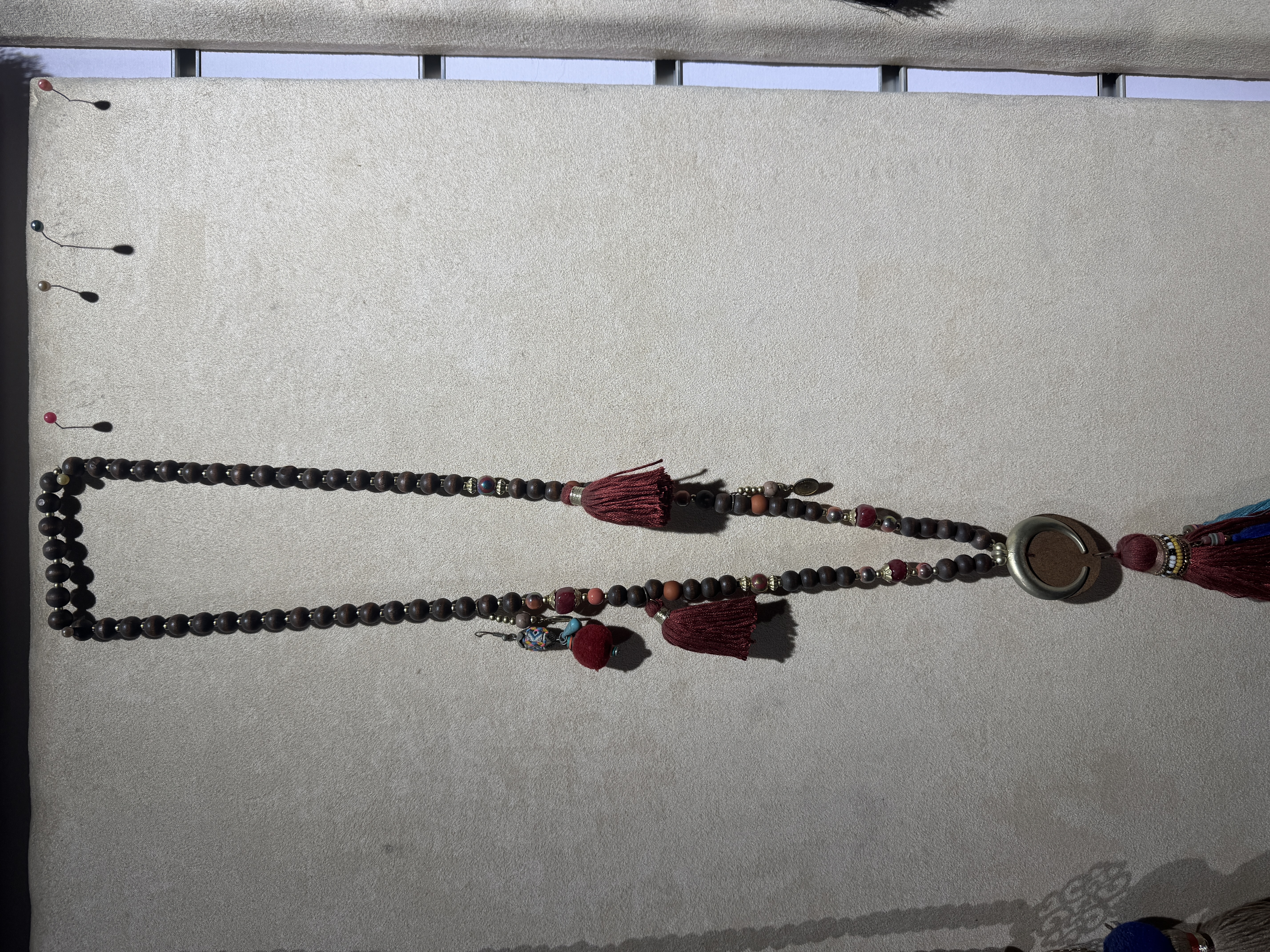 彩色新款天然石波西米亚风项链小众手工高级感合金吊坠项链
批发 跨界爆款项链首饰