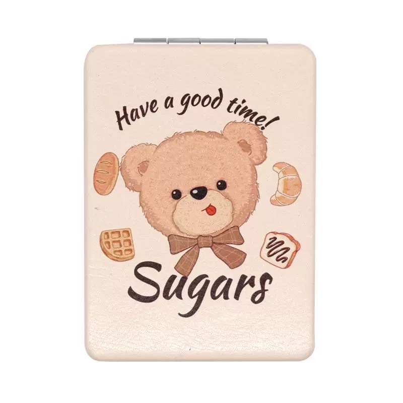 日系镜子化妆镜随身便携折叠 一面放大迷你小镜子可爱补妆女学生详情图9