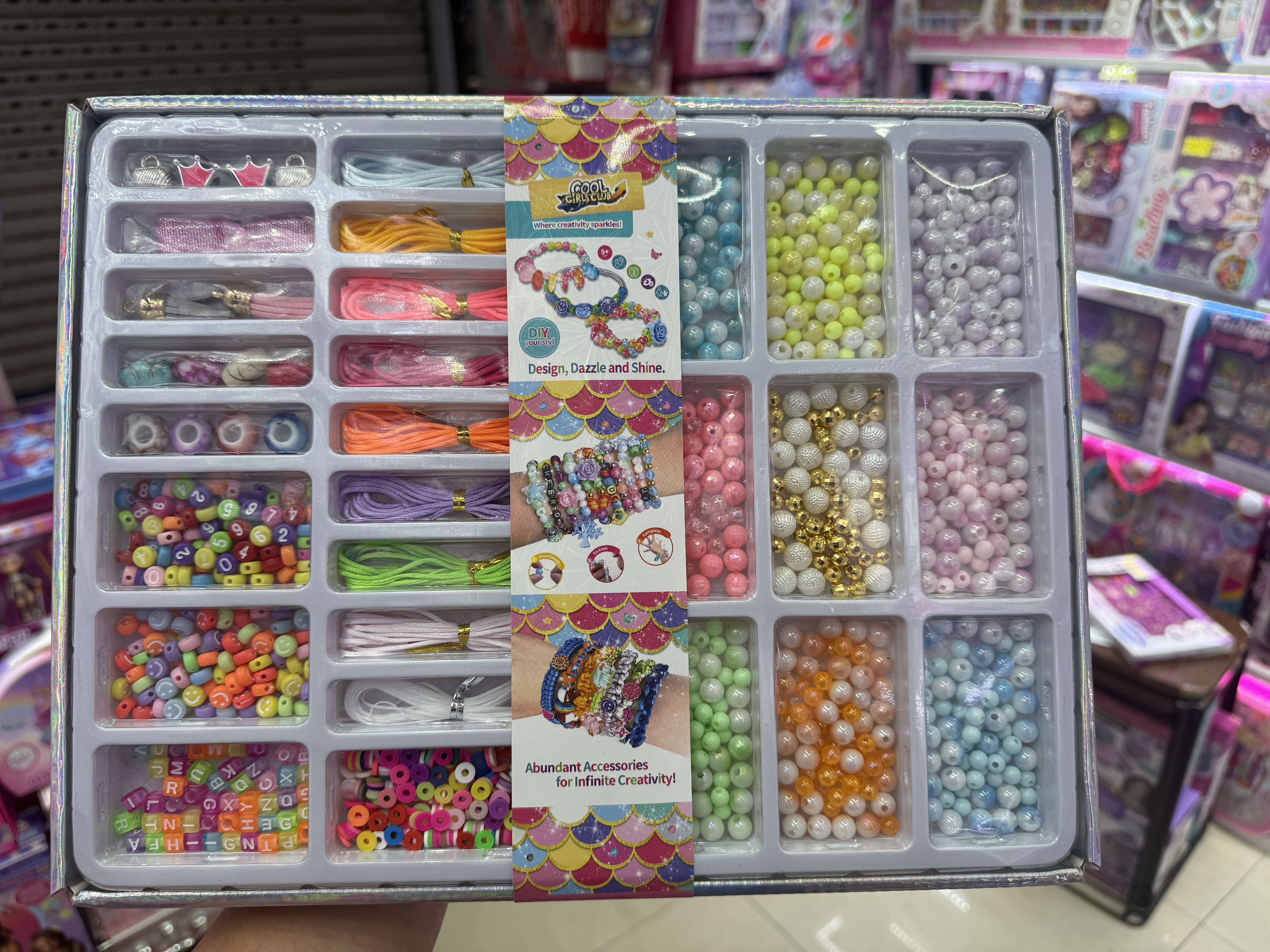 DIY  手链 珠子珍珠串珠米珠木珠手工DIY饰品配件多彩创意手链项链材料详情图2