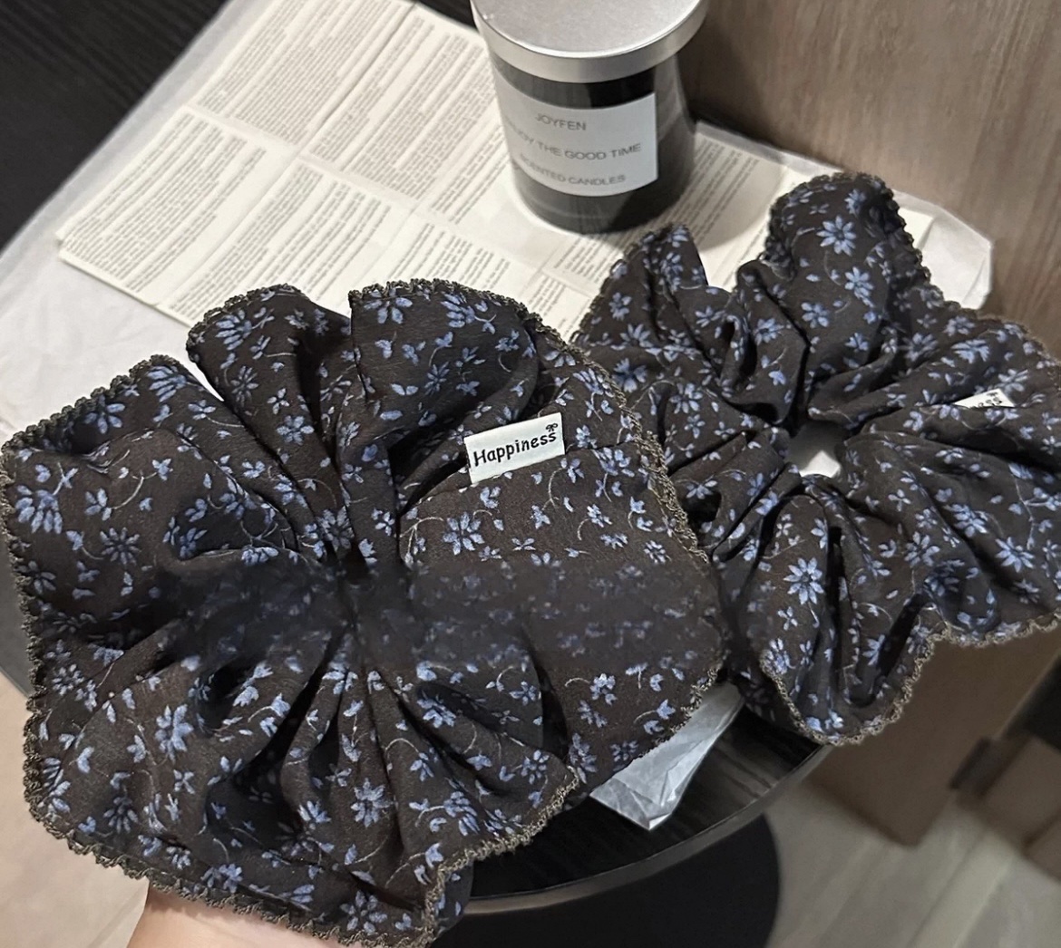 时尚2025秋冬饰品发圈大肠头绳方巾发绳百搭发饰发带学生头饰潮流配件大肠发圈头绳发圈饰品详情图4