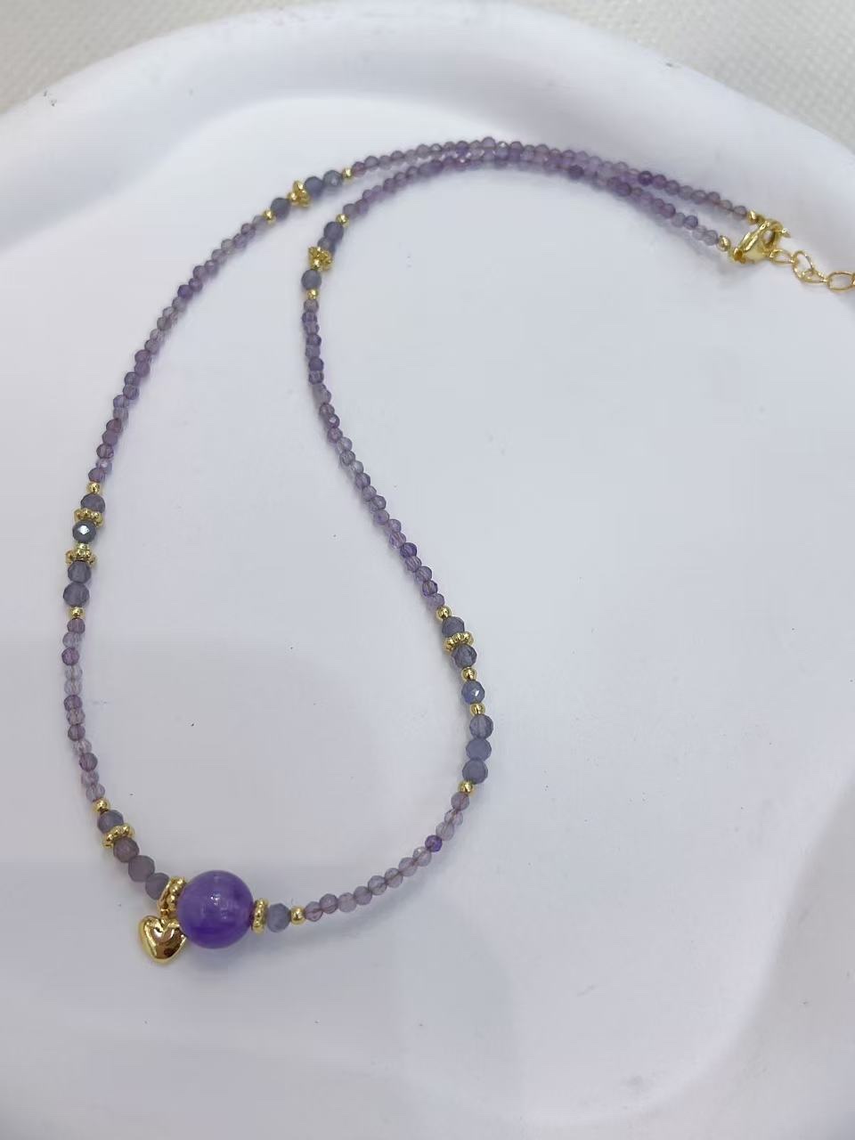 天然紫水晶项链时尚饰品