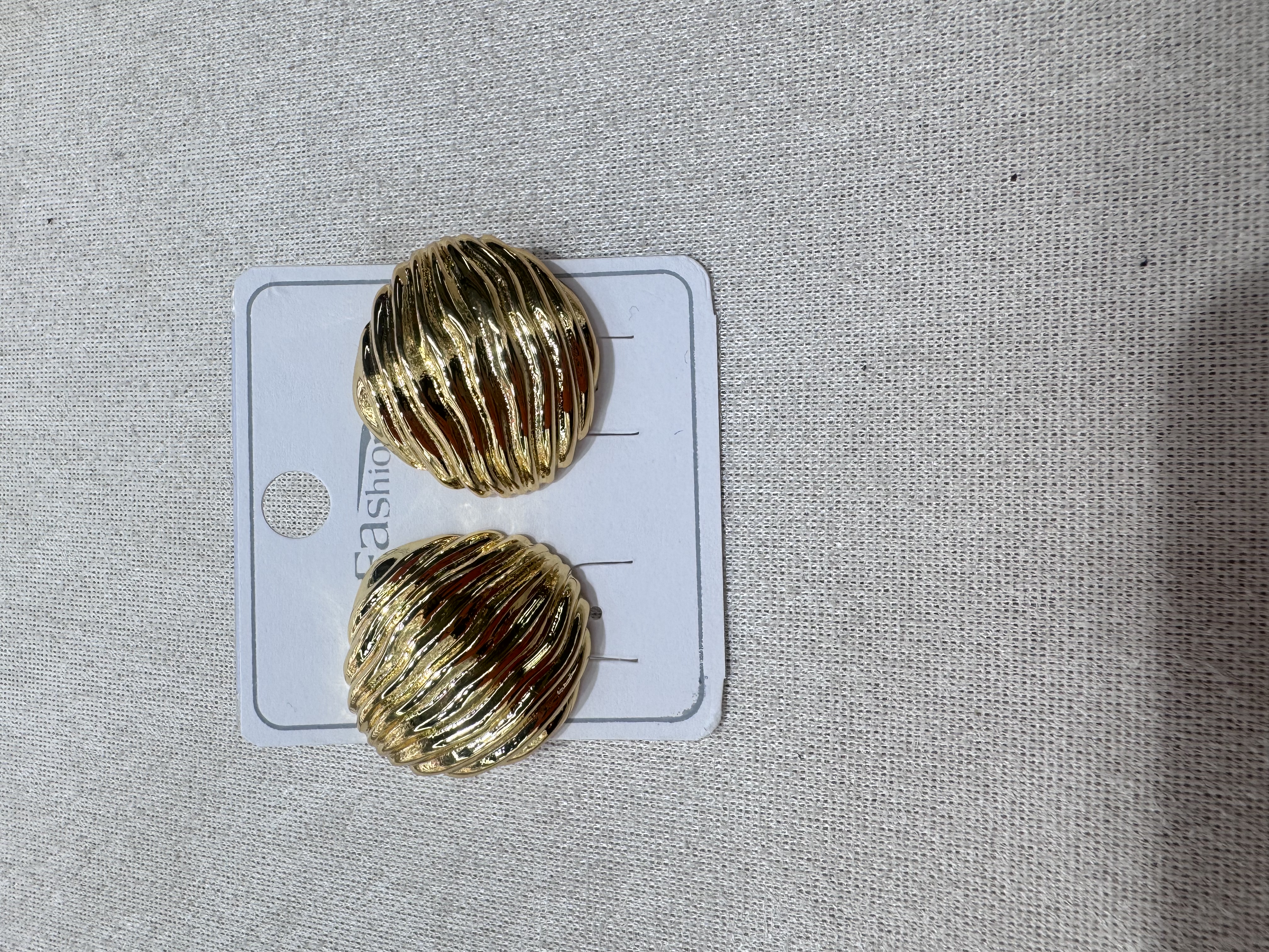 合金波浪纹贝壳造型耳饰金属欧美风时尚潮流火爆热卖款炫艺饰品131