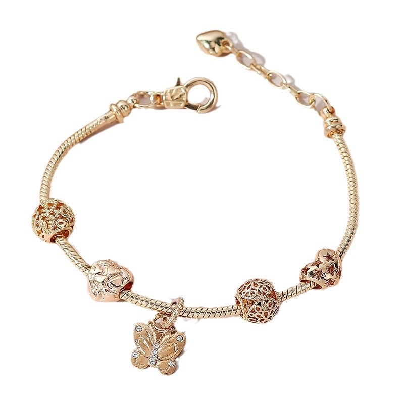 潘家跨境手链金色花朵小满贯气质小众批发饰品diy可调节亚马逊 手链