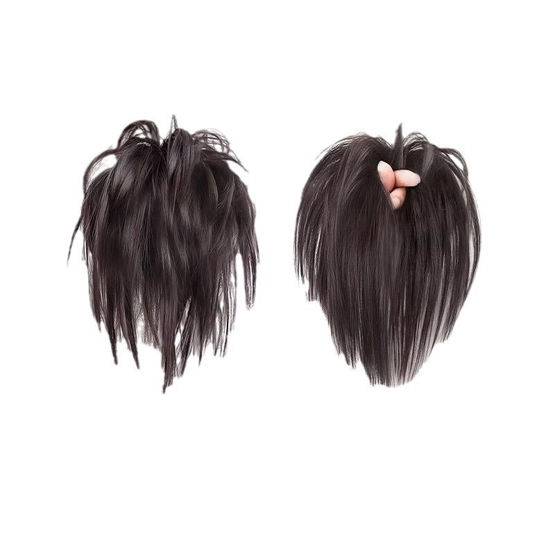 A wig for women, a chicken coop style ponytail, a daily simulation hairstyle for hot girls, a fluffy and natural chicken coop hair, a grab braid Item Picture