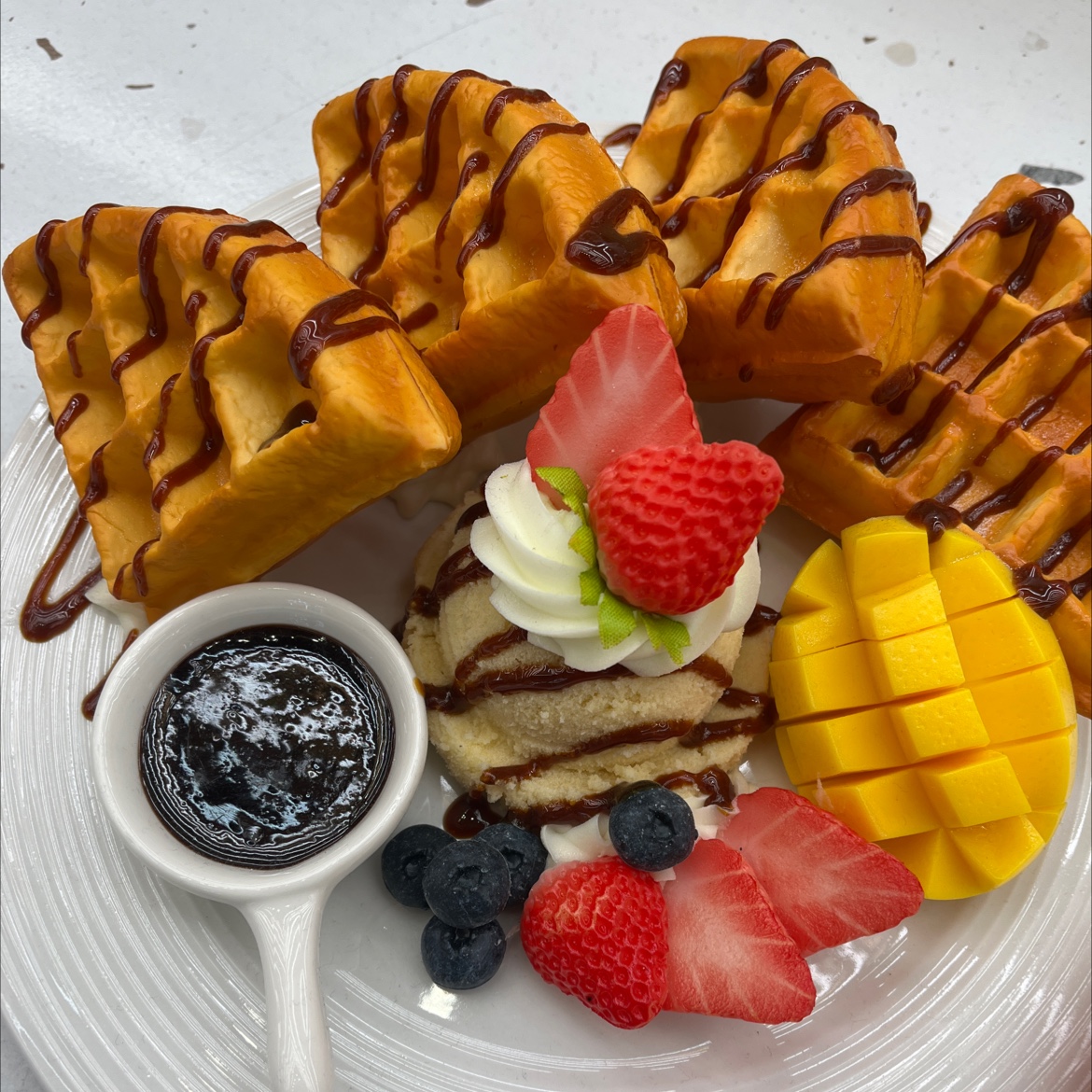 华夫仿真创意潮流 模型  仿真餐盘摆件家居创意潮流模型详情图2