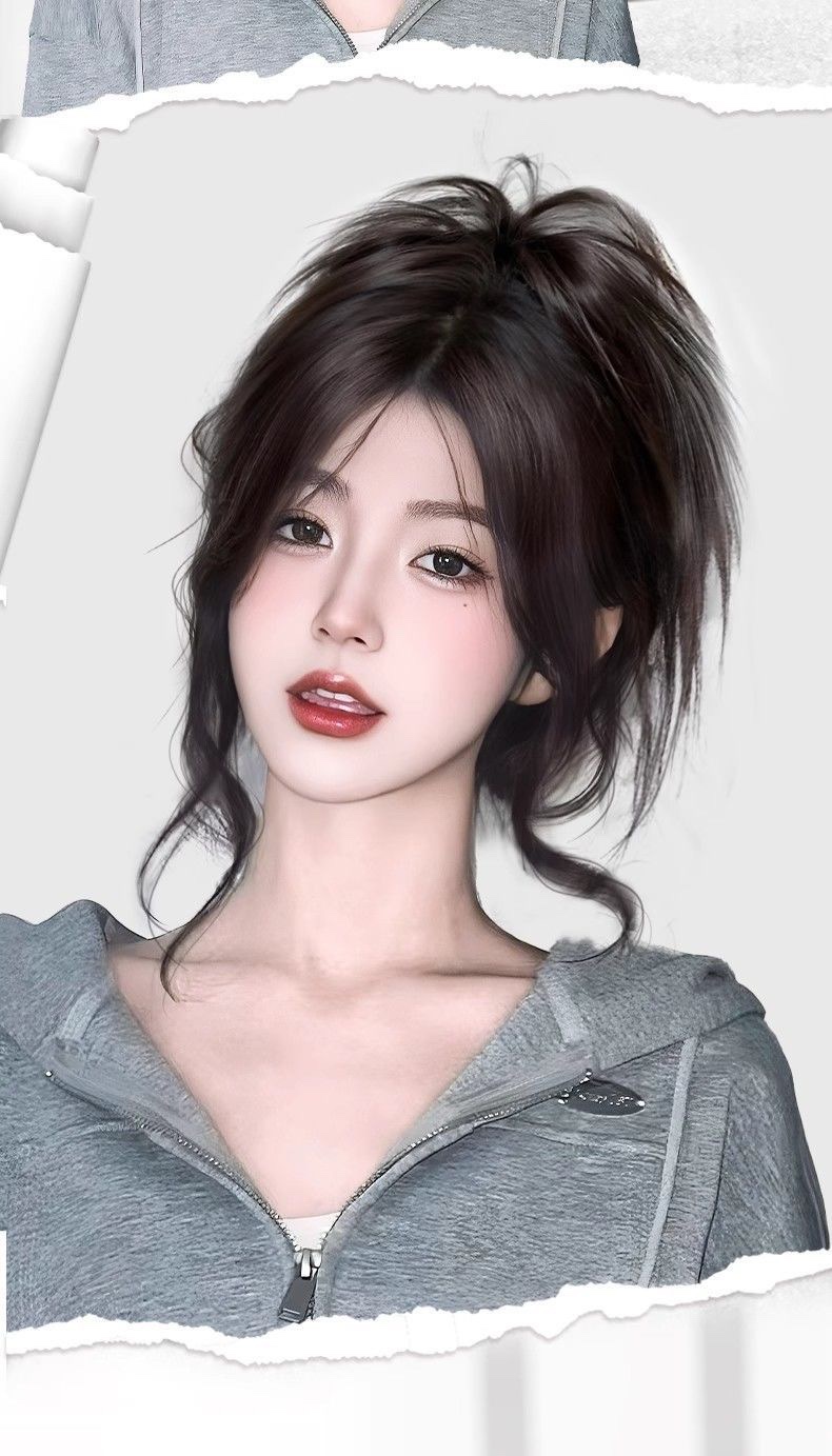 A wig for women, a chicken coop style ponytail, a daily simulation hairstyle for hot girls, a fluffy and natural chicken coop hair, a grab braid detail image 12