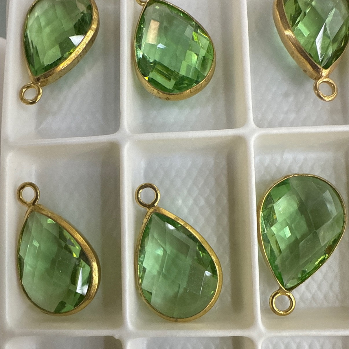 Single hanging water droplet AH10x14, copper, glass, pendant, connecting parts, rich in colors. Customizable. Necklaces and earrings are all available detail image 6