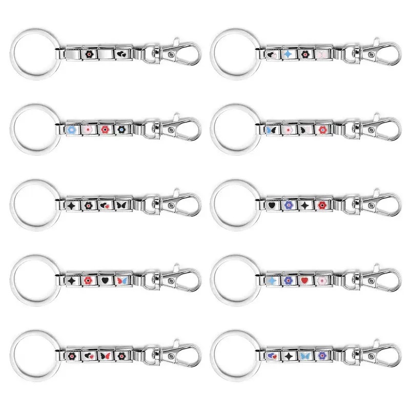 Italian modular keychain bracelet, retro creative, personalized and fashionable DIY, Italian modular finished keychain, Italian modular keychain bracelet, retro creative, personalized and fashionable DIY, Italian modular finished product Item Picture