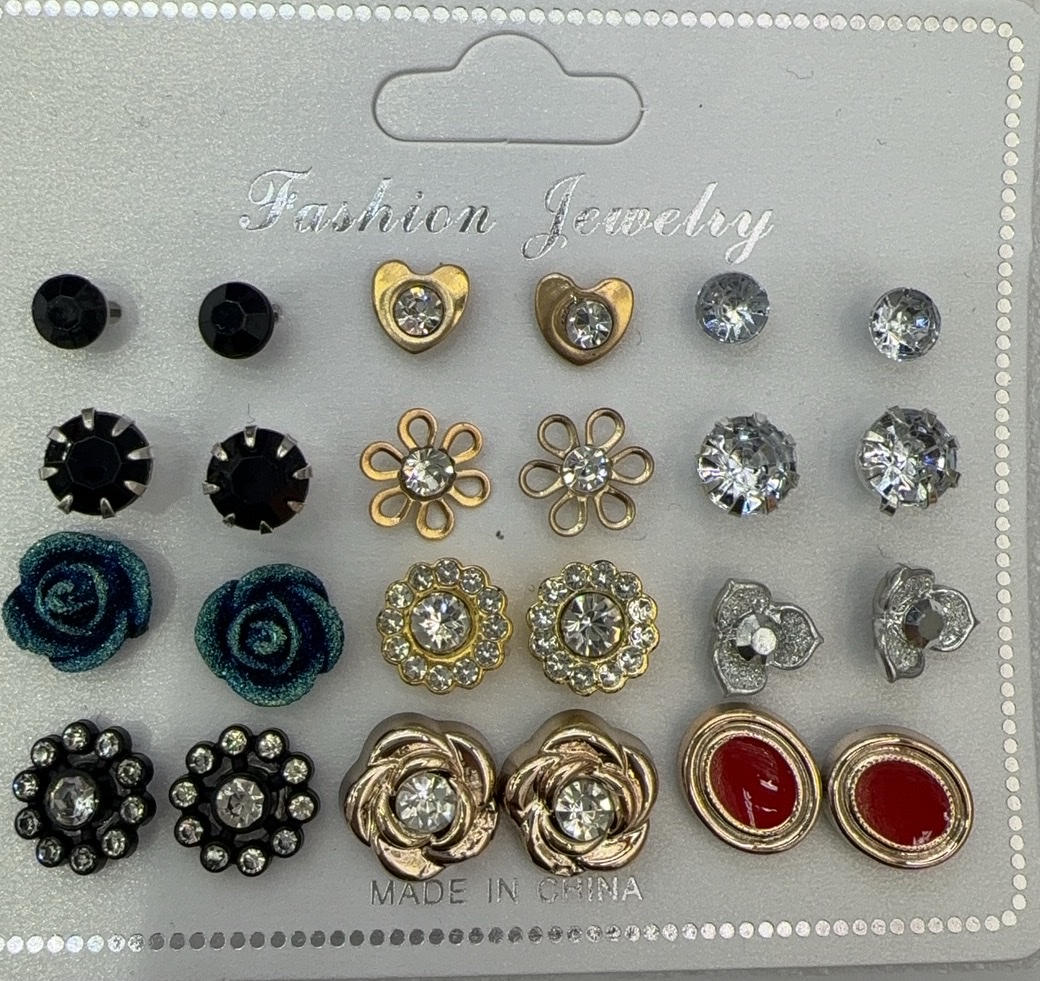 欧美风时尚潮流休闲百搭耳钉套装精美可爱复古耳饰精装搭配耳环产品图