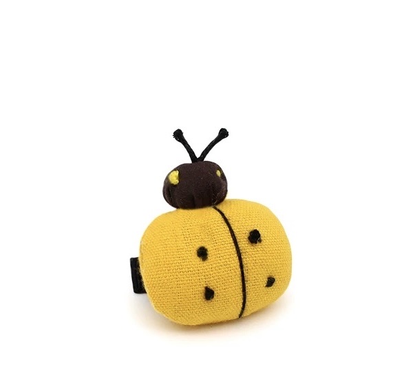 韩国儿童可爱充绒甲壳虫发夹宝宝刘海碎发夹七星瓢虫顶夹手工发饰新年红色发夹新年红色发夹细节图