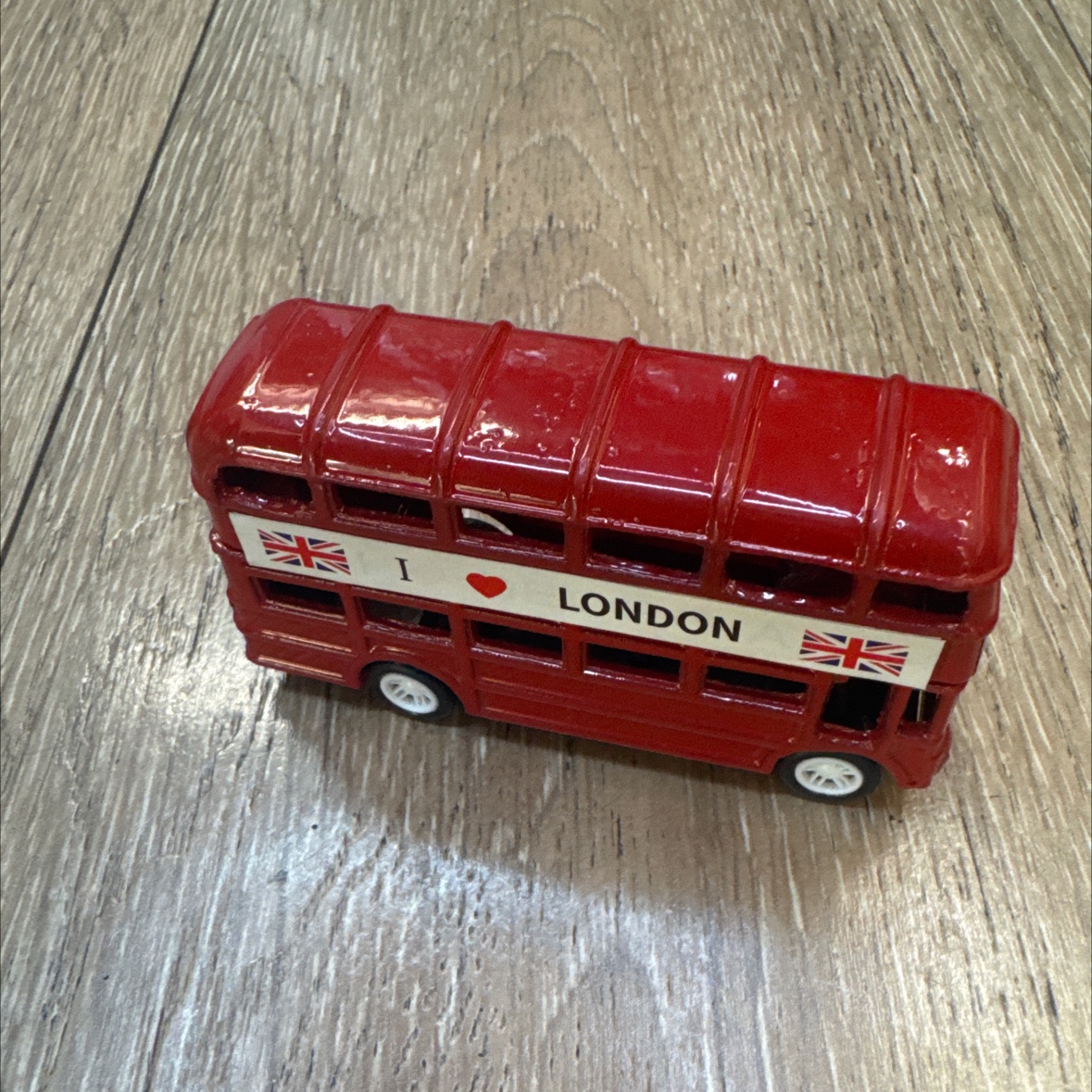 红色巴士儿童玩具工艺品摆件礼品摆件迷你双层巴士送学生