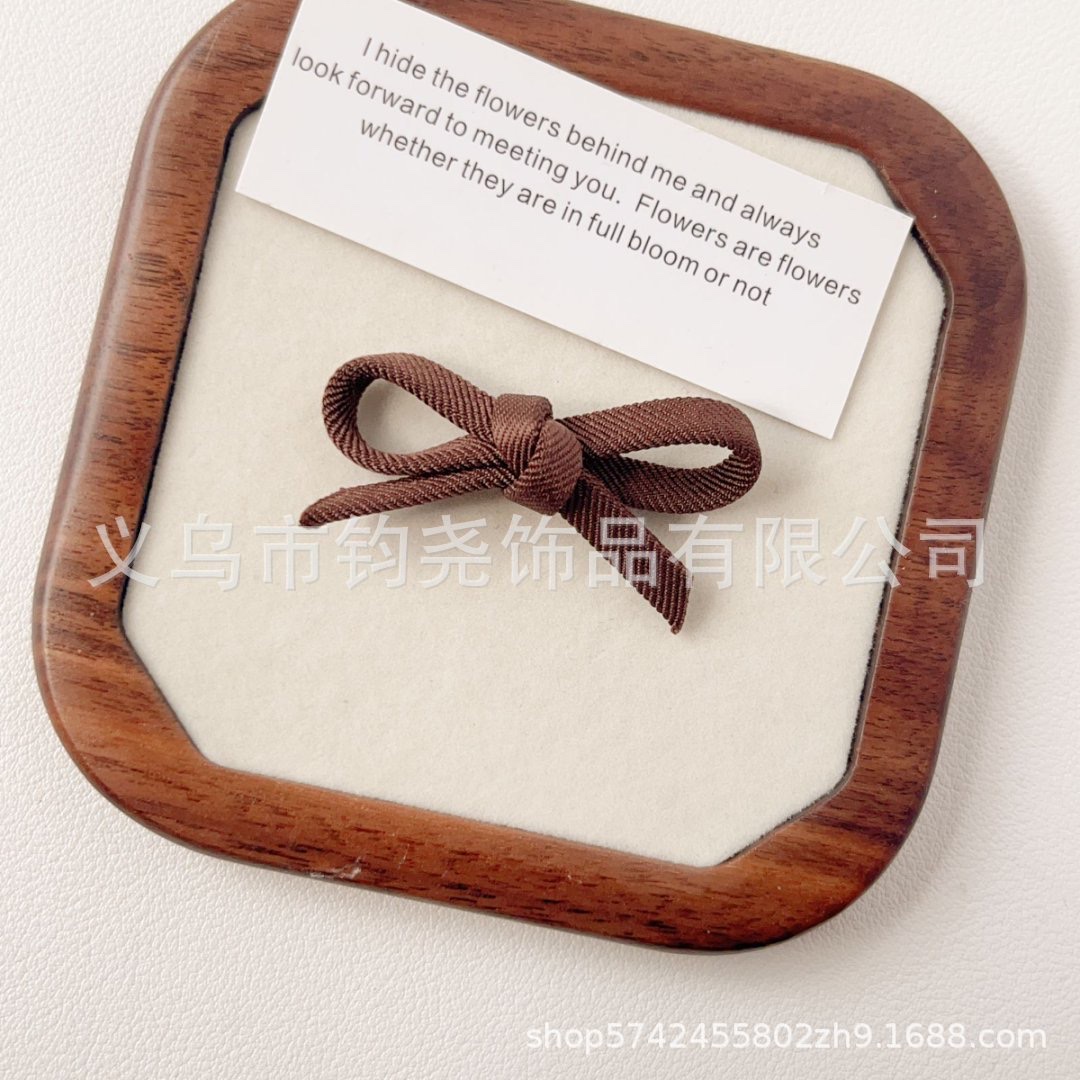 新款韩系彩色格纹蝴蝶结发夹布艺马尾发圈宝宝甜美装饰饰品配件详情图9