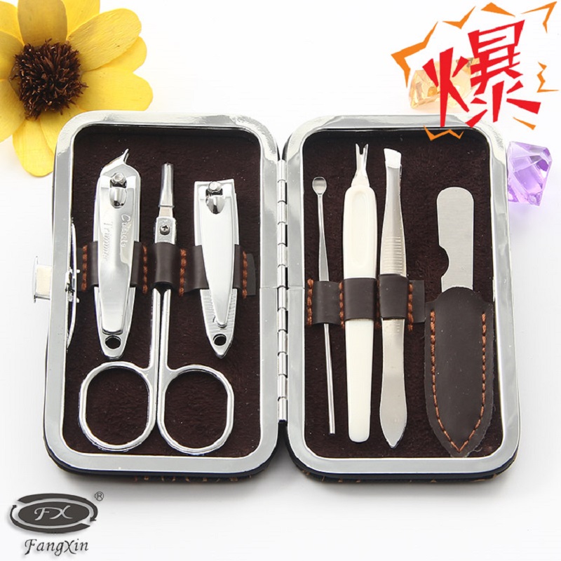 芳信牌指甲刀套装不锈钢7件套修甲工具指甲钳套装修眉工具1