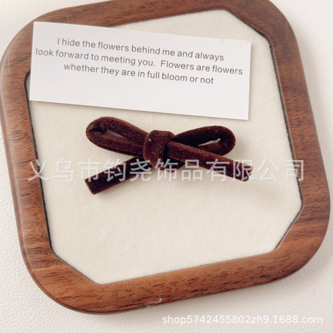 新款韩系彩色格纹蝴蝶结发夹布艺马尾发圈宝宝甜美装饰饰品配件详情图14