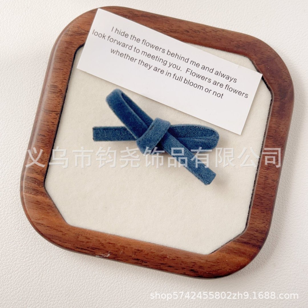 新款韩系彩色格纹蝴蝶结发夹布艺马尾发圈宝宝甜美装饰饰品配件详情图15