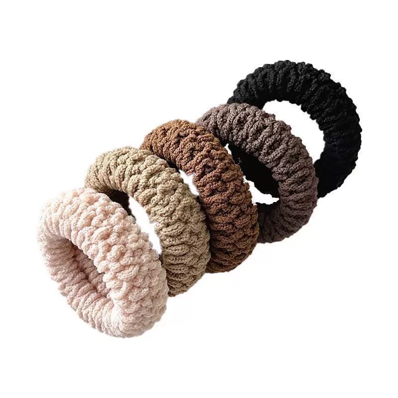 Accessories, hair bands, hair ties (F), thickened and thickened high-elasticity hair ties, towel bands, popcorn, colorful hair bands, ponytail hair ties, hair ties, hair accessories Specification image
