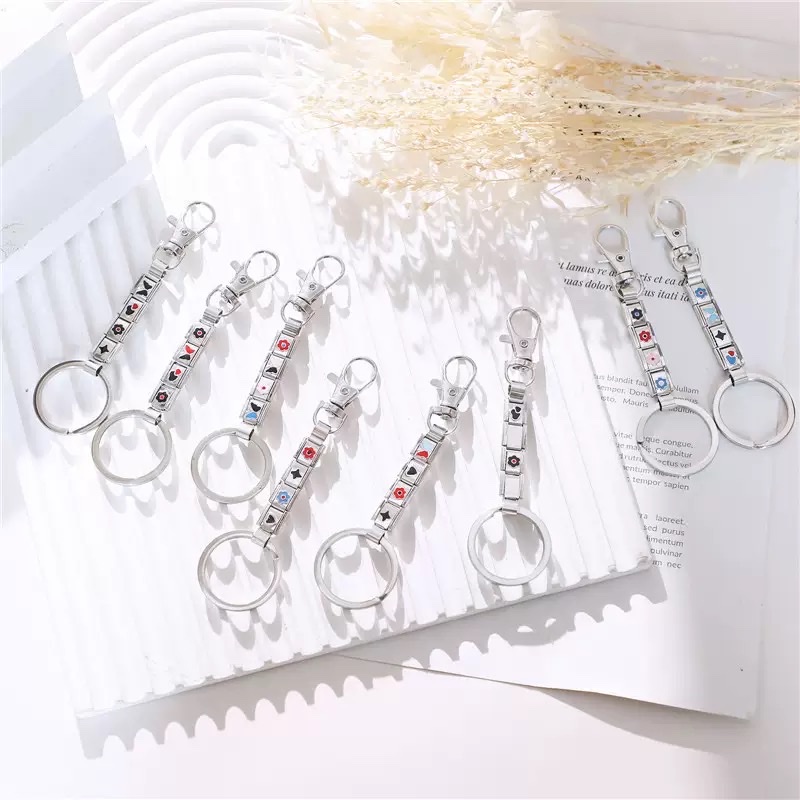 Italian modular keychain bracelet, retro creative, personalized and fashionable DIY, Italian modular finished keychain, Italian modular keychain bracelet, retro creative, personalized and fashionable DIY, Italian modular finished product detail image 2