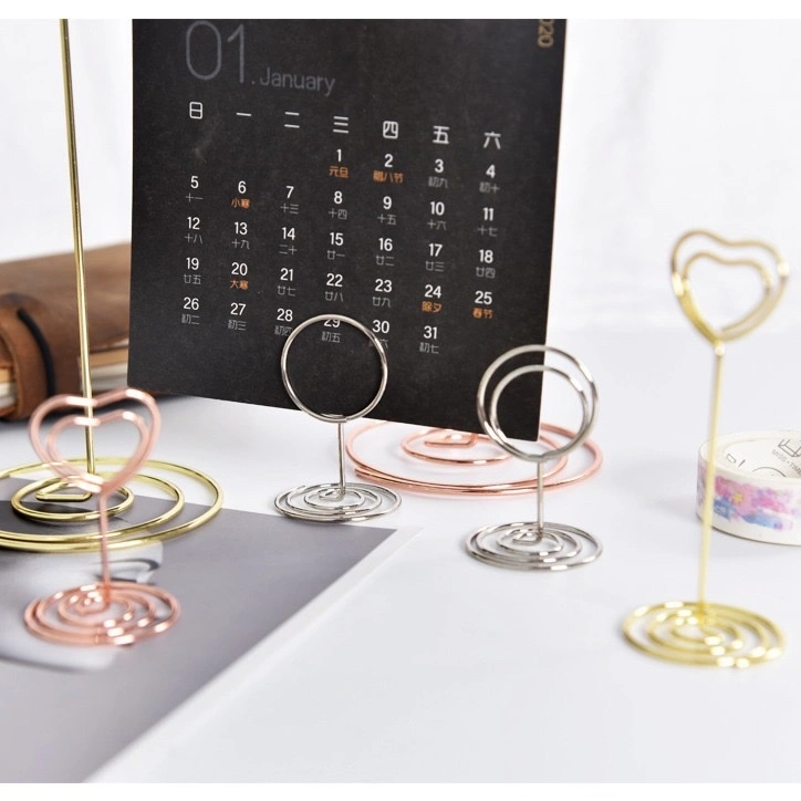 In-stock metal note holders, creative business card holders, desktop message holders, Amazon's best-selling wedding table number holders and seat holders detail image 4