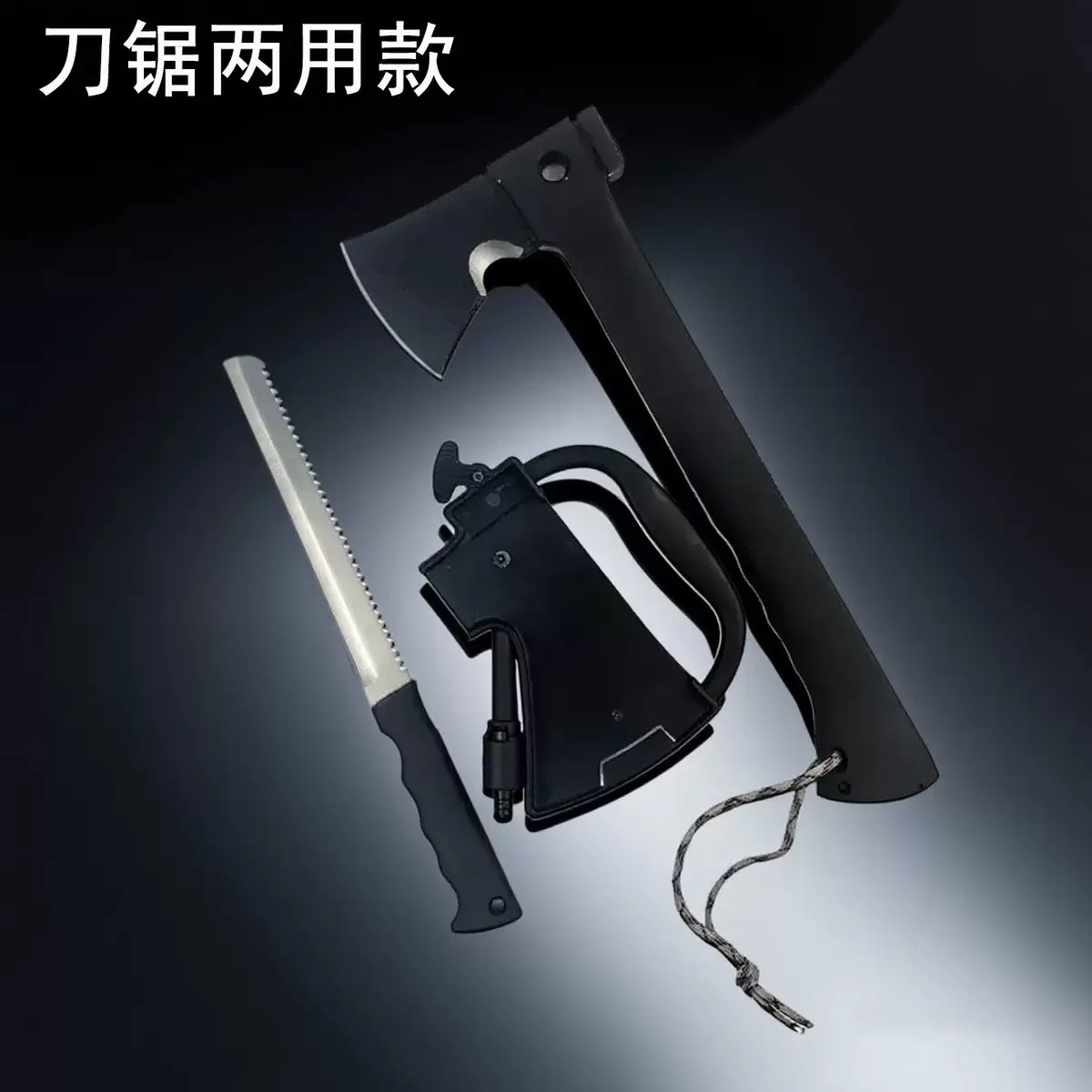 Outdoor multi-functional camping tactical axe, mountain-cutting, woodcutting, fire-fighting axe, vehicle-mounted camping, woodworking multi-purpose waist axe detail image 3