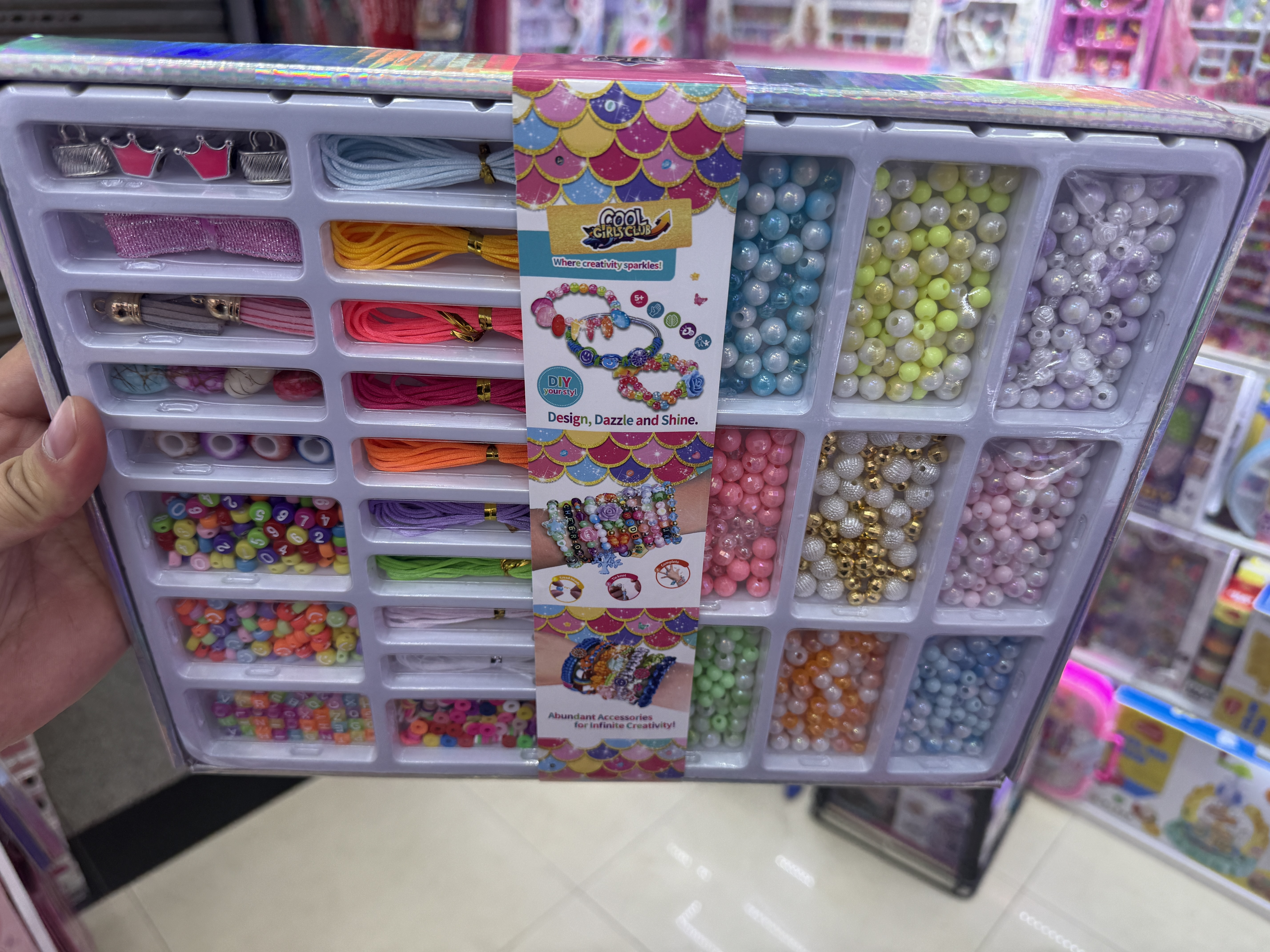 DIY  手链 珠子珍珠串珠米珠木珠手工DIY饰品配件多彩创意手链项链材料详情图5