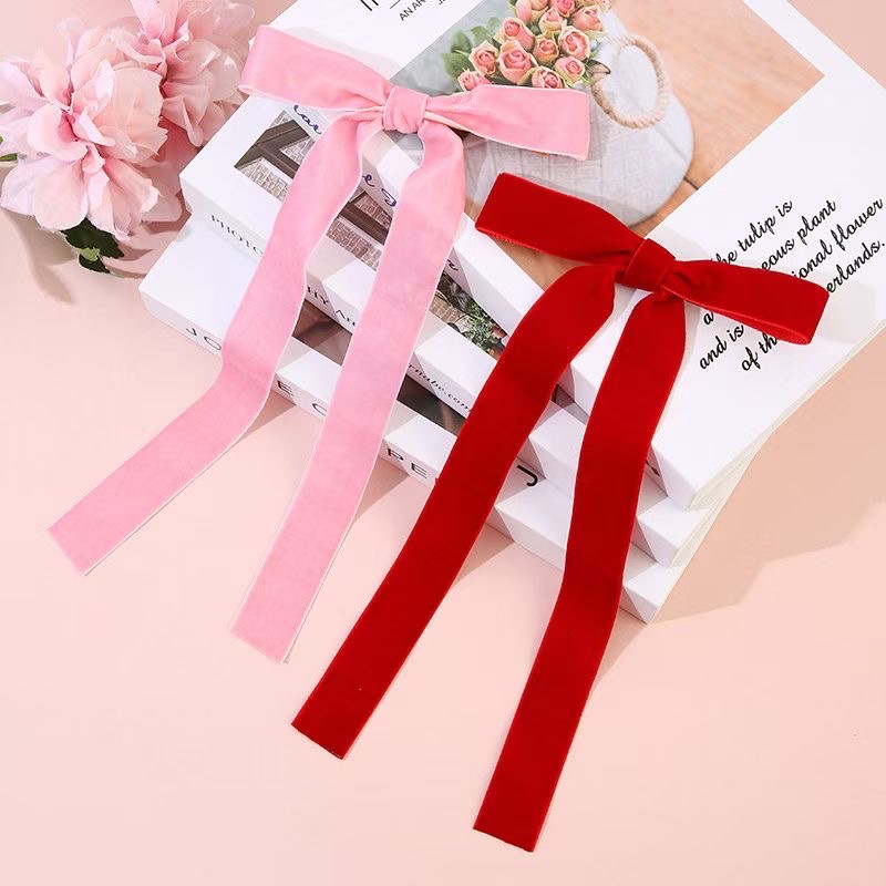 Children's Hanfu wigs, hair accessories, denim hair bands, baby hair bands, flocked bands, bows, cute hair clips, girls' headwear detail image 2