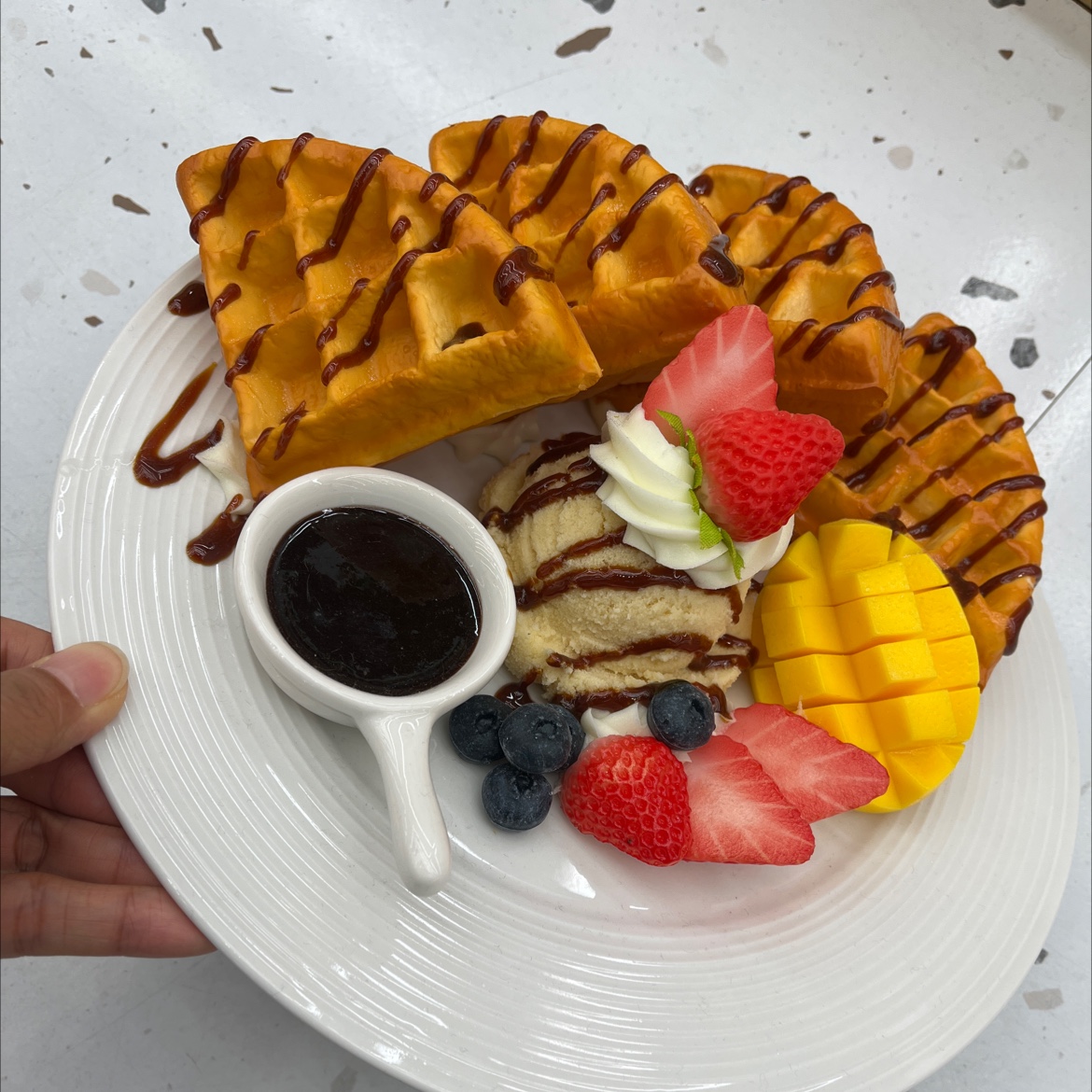 华夫仿真创意潮流 模型  仿真餐盘摆件家居创意潮流模型详情图3