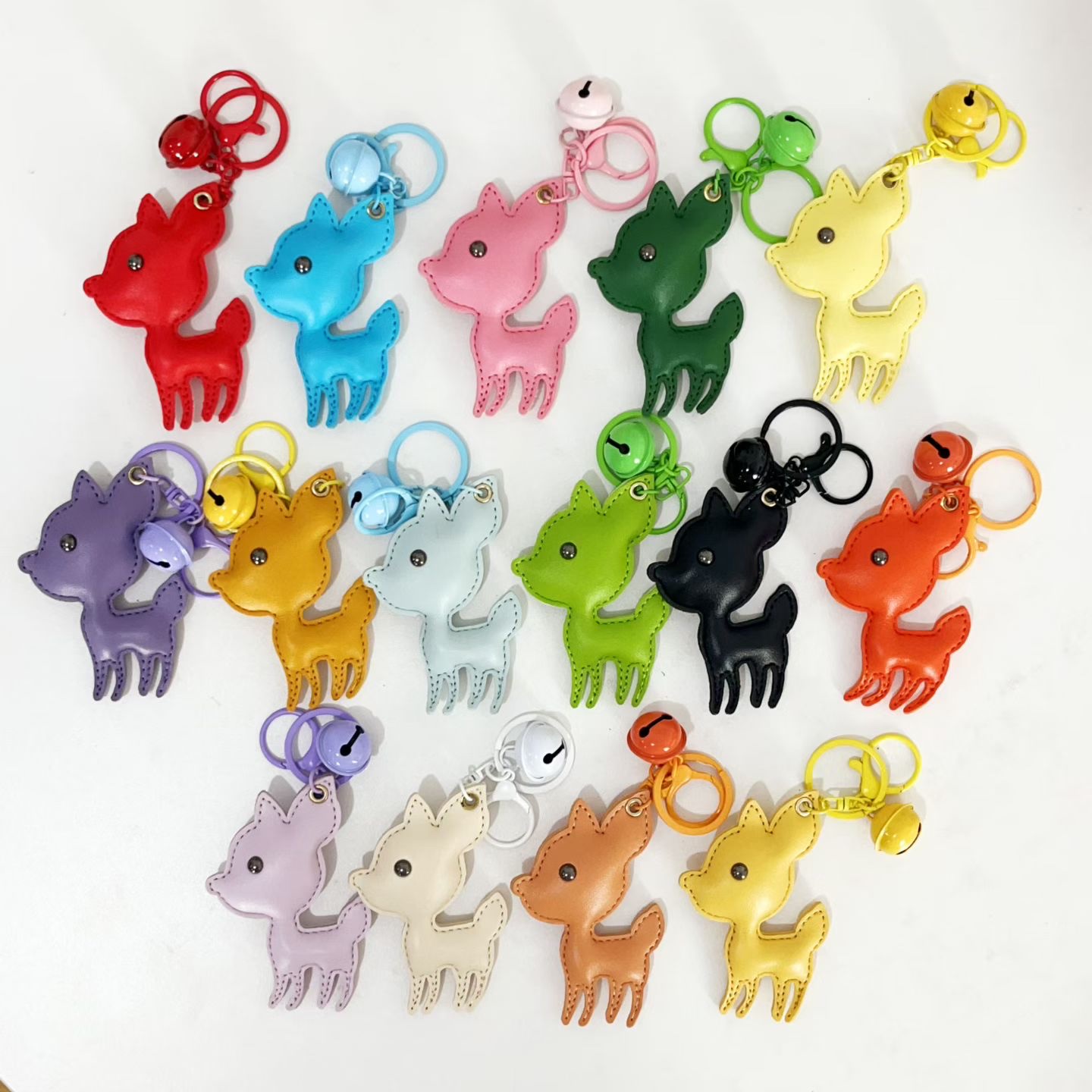 PU小狗钥匙扣，PU小鹿钥匙扣，PU小马钥匙扣，包包小挂件产品图