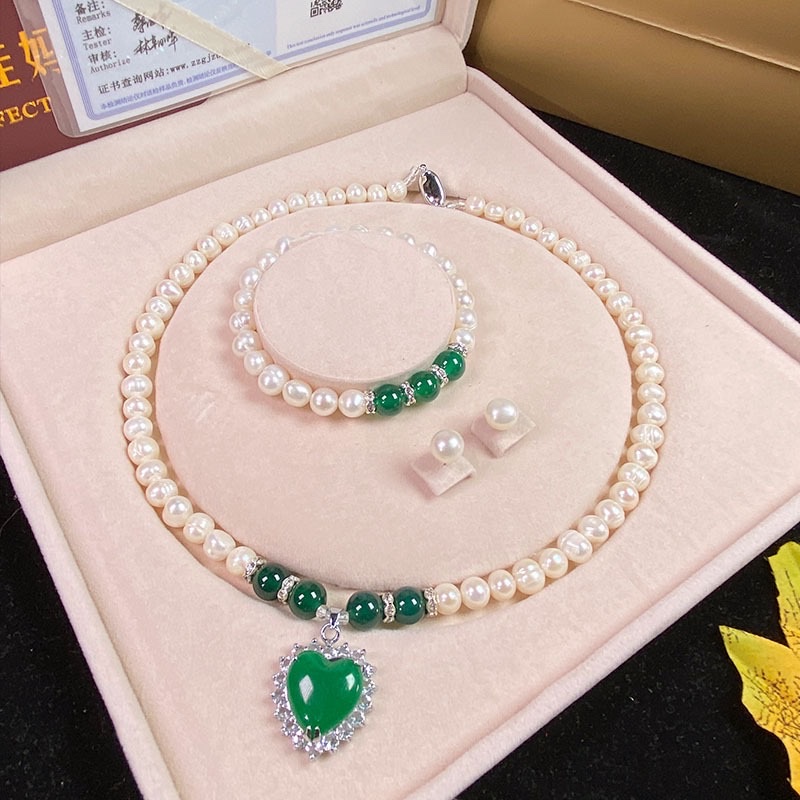 淡水珍珠 天然珍珠 项链 翡翠 玉石