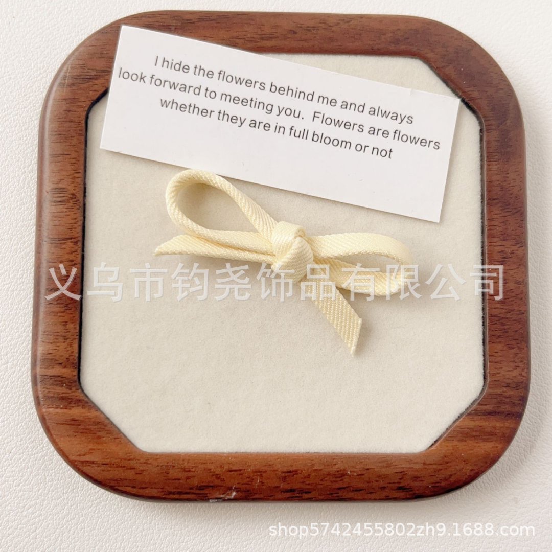 新款韩系彩色格纹蝴蝶结发夹布艺马尾发圈宝宝甜美装饰饰品配件详情图3