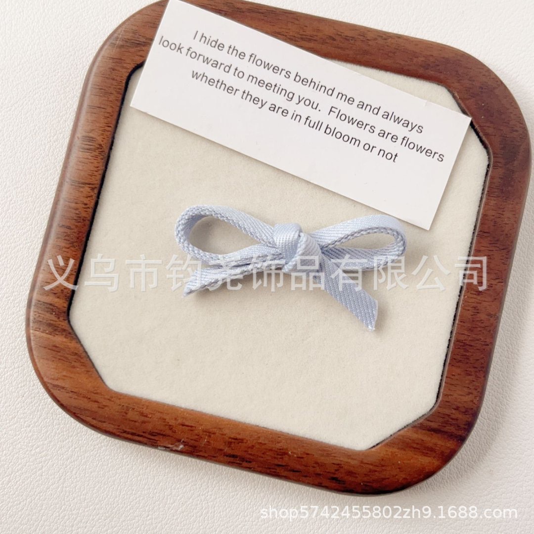 新款韩系彩色格纹蝴蝶结发夹布艺马尾发圈宝宝甜美装饰饰品配件详情图4