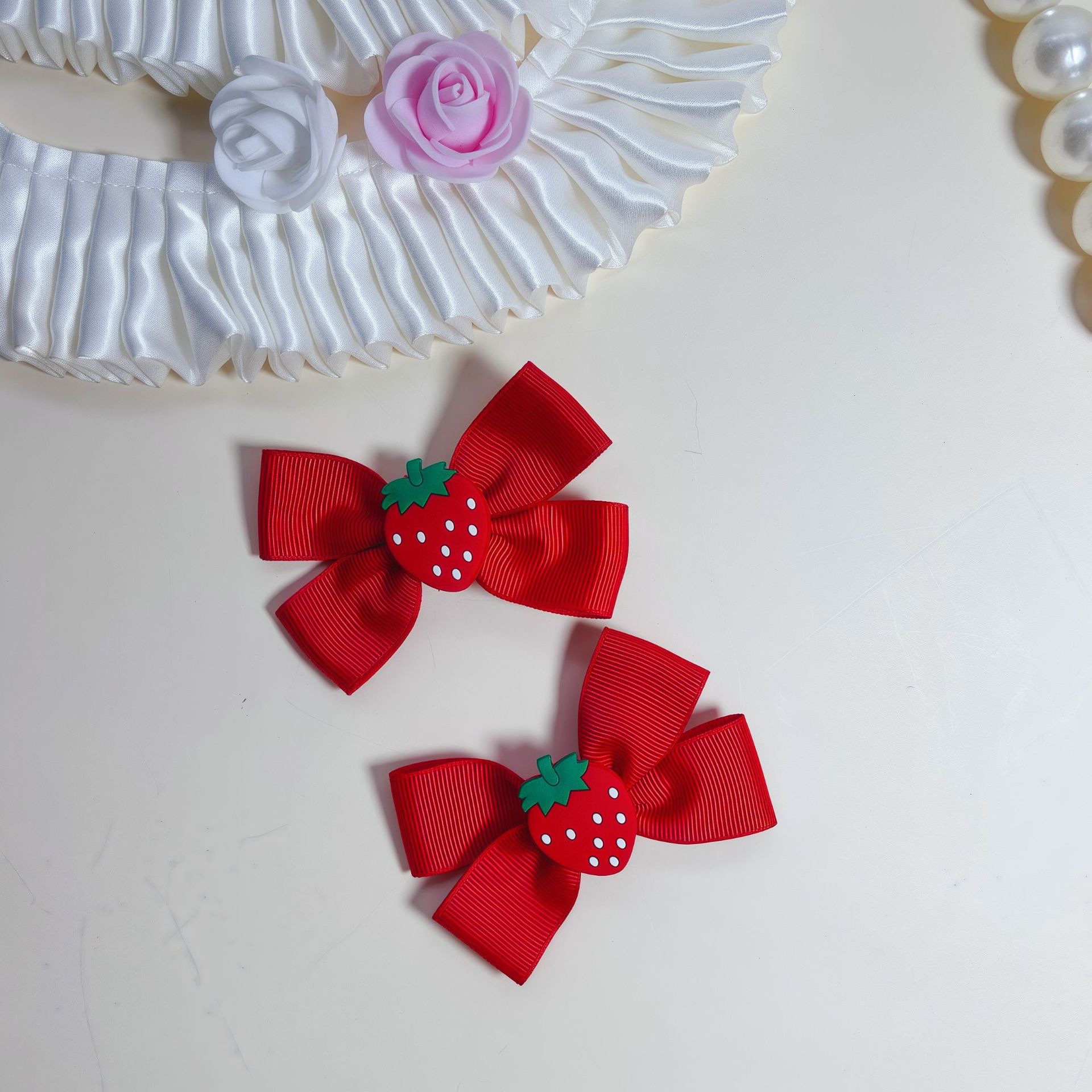 Acrylic children's hair clips, headwear, rubber bands, cute hair accessories, styled hair accessories, children's fruit hair clips Specification image