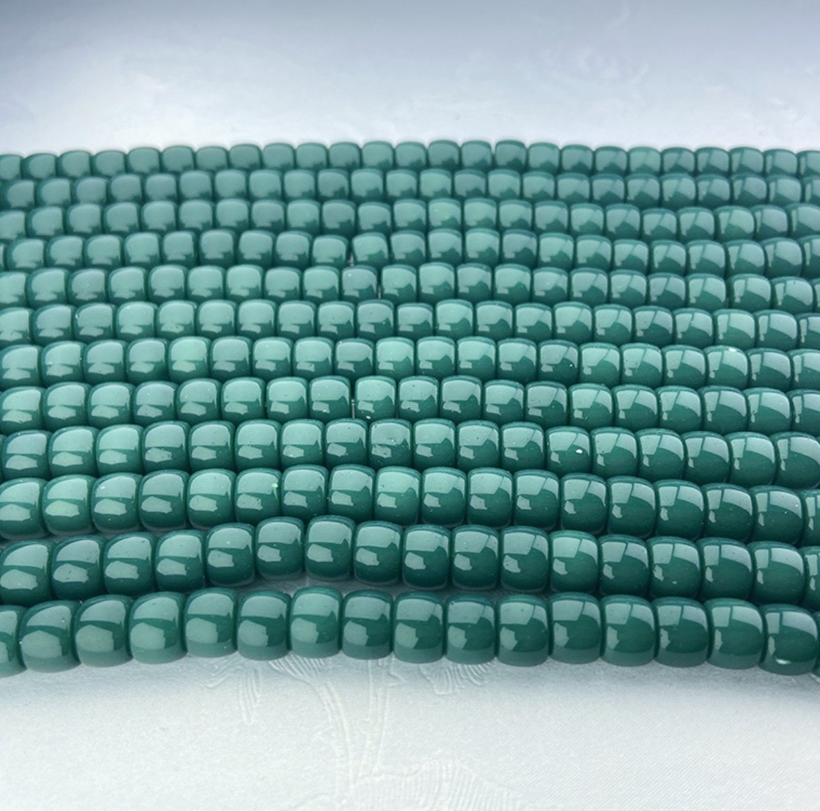 古法琉璃玻璃珠桶珠水晶玻璃墩墩珠diy饰品配件本色玻璃水晶珠
