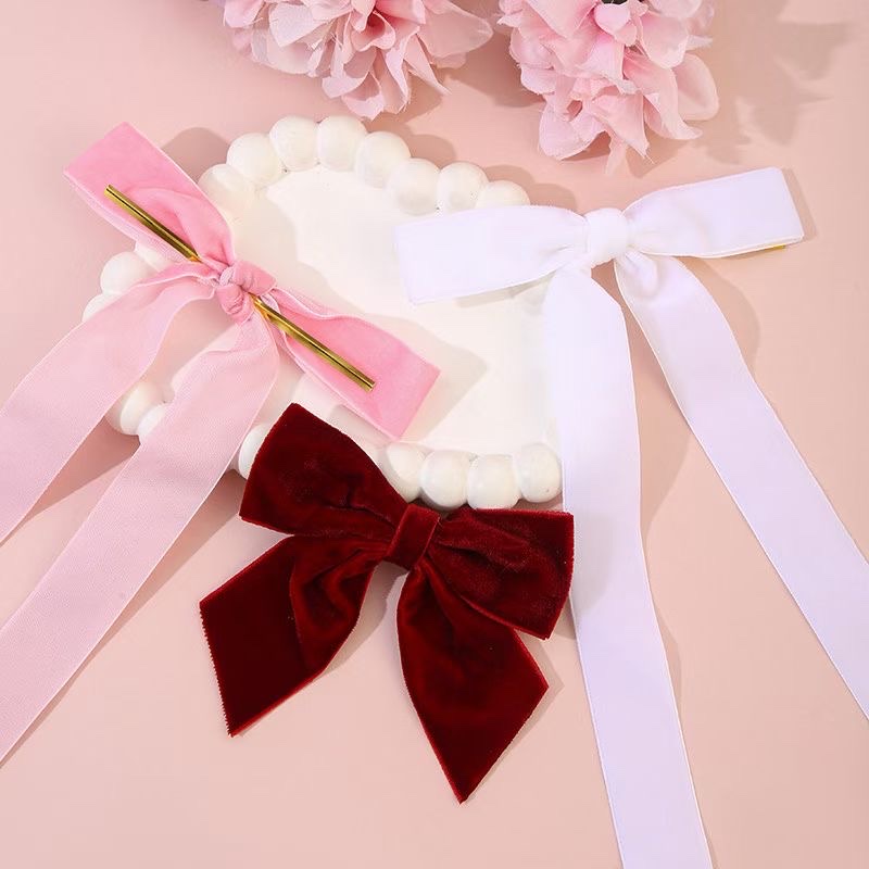 Children's Hanfu wigs, hair accessories, denim hair bands, baby hair bands, flocked bands, bows, cute hair clips, girls' headwear Item Picture