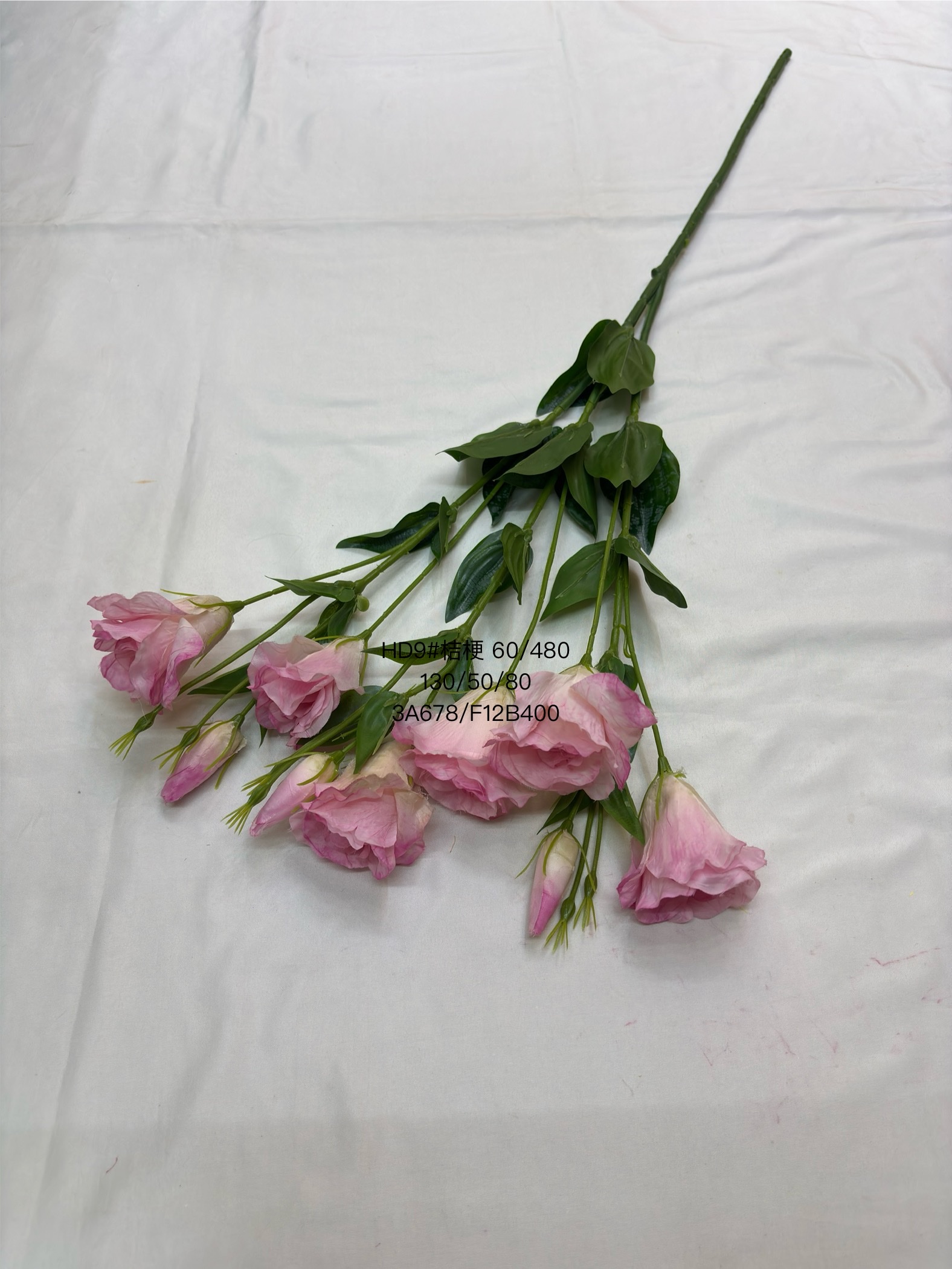 Artificial multi-headed bellflower with silk-screened rubber leaves for vases, indoor home artificial flowers, photography props, wedding artificial flowers, decorative plants, artificial flowers, artificial plants detail image 6