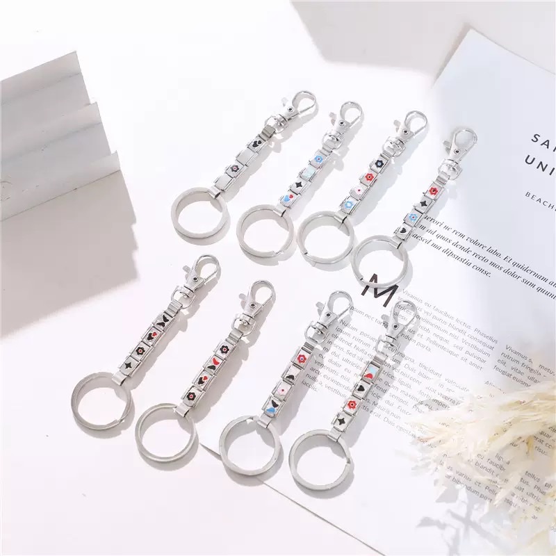 Italian modular keychain bracelet, retro creative, personalized and fashionable DIY, Italian modular finished keychain, Italian modular keychain bracelet, retro creative, personalized and fashionable DIY, Italian modular finished product details Picture