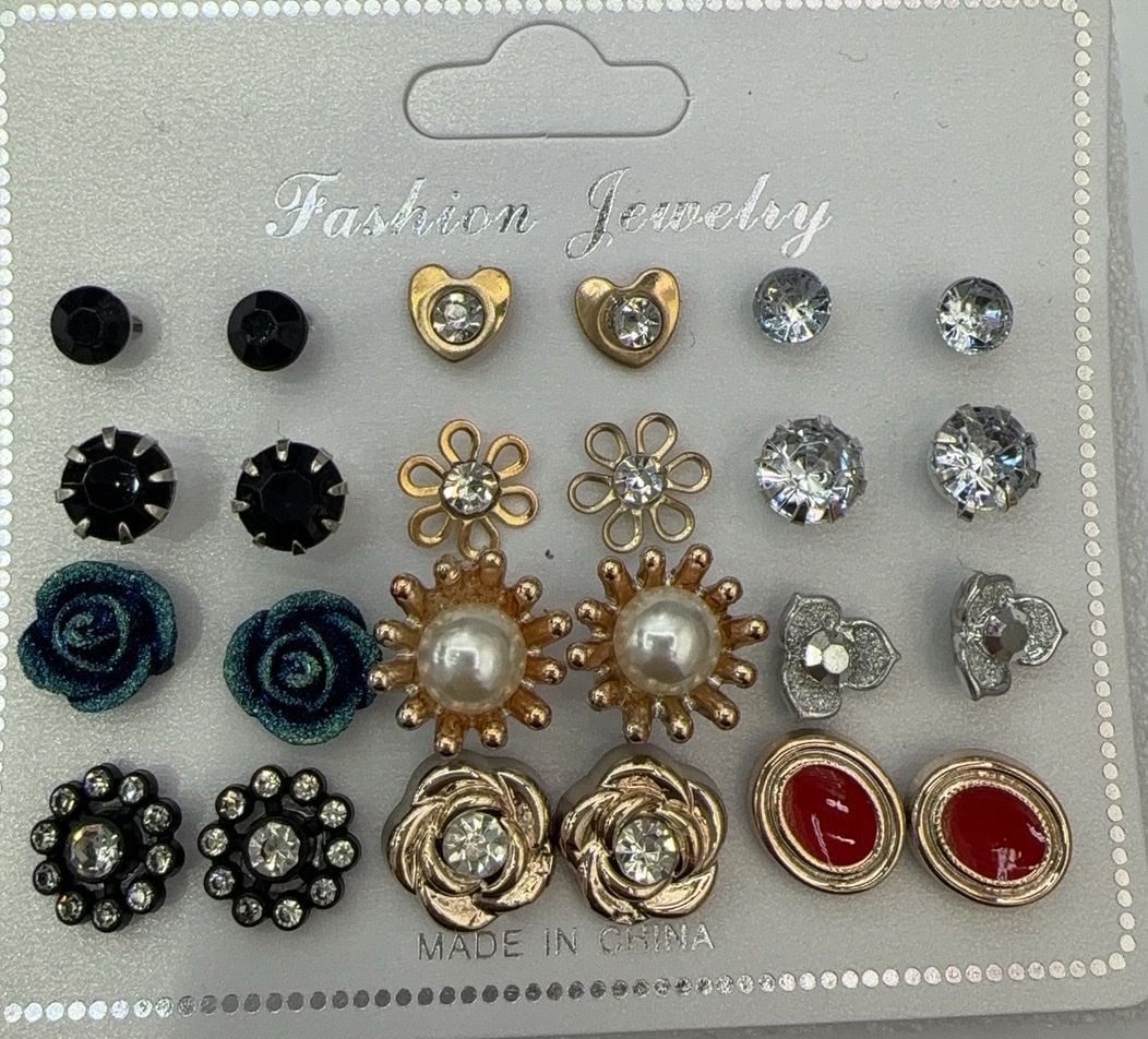 欧美风时尚潮流休闲百搭耳钉套装精美可爱复古耳饰精装搭配耳环