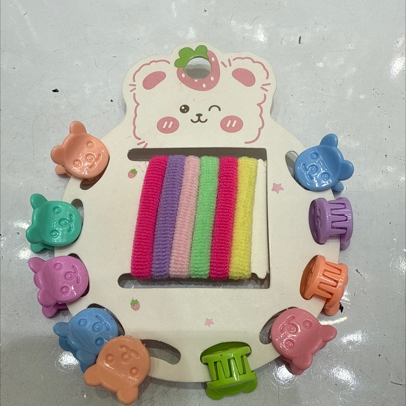 小孩毛巾圈抓夹套装儿童发夹